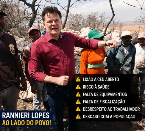 Dr. Rannieri denunciando o descaso no lixão a céu aberto